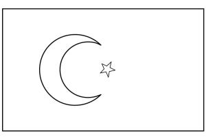 Türk Bayrağı boyama sayfası,  coloring page, Türkiye’nin Ulusal Bayrağı, 