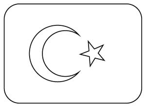 Türk Bayrağı boyama sayfası,  coloring page, Ücretsiz Yazdırılabilir Türkiye Bayrağı, 