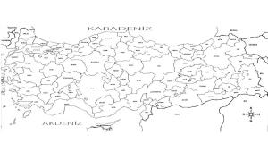 Türkiye Haritası boyama sayfası,  coloring page, Türkiye Haritası kolay, 