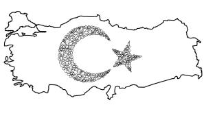 Türkiye Haritası boyama sayfası,  coloring page, Türkiye Haritası basit, 