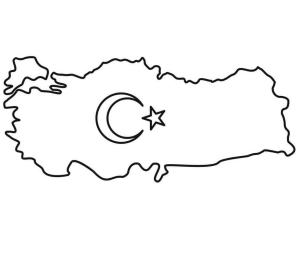 Türkiye Haritası boyama sayfası,  coloring page, Temel Türkiye Haritası, 