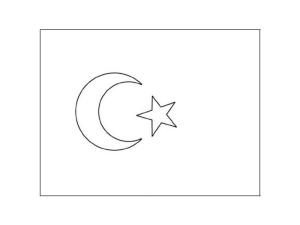 Türkiye boyama sayfası,  coloring page, Türkiye’nin Milli Bayrağını Çiz, 