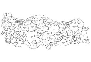 Türkiye boyama sayfası,  coloring page, Yazdırılabilir Türkiye Haritası, 