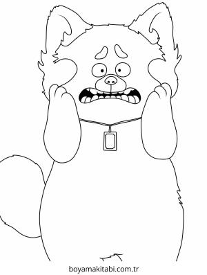 Turning Red boyama sayfası – keyifli zaman, renkli çizimler