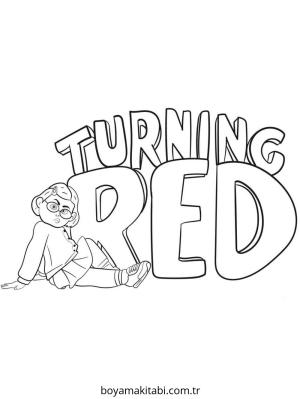 Turning Red boyama sayfası – çocuk aktivitesi, PDF indir