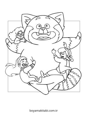 Turning Red boyama sayfası – ücretsiz yazdır, boyama etkinliği