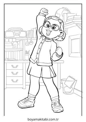 Turning Red boyama sayfası – eğitici aktivite, yaratıcılık