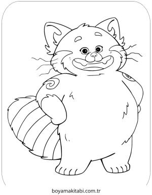 Turning Red boyama sayfası – çocuklar için, çizgi film temalı