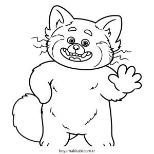 Turning Red boyama sayfası – yaratıcılık, eğlenceli etkinlik