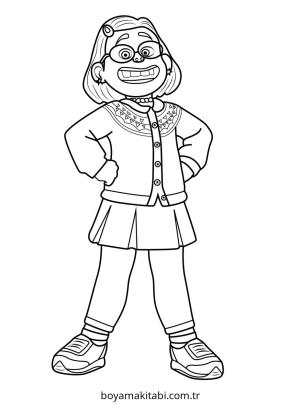 Turning Red boyama sayfası – boyama etkinliği, çocuk aktivitesi