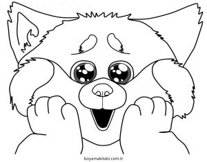 Turning Red boyama sayfası – boyama çalışması, yaratıcılığı geliştirir