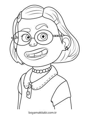 Turning Red boyama sayfası – kolay boyama, eğitici aktivite