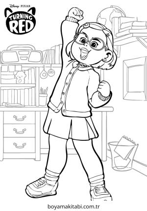 Turning Red boyama sayfası – yaratıcılık, eğlenceli etkinlik