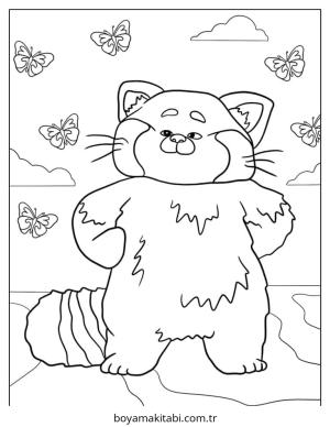 Turning Red boyama sayfası – çocuk aktivitesi, PDF indir