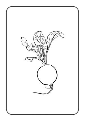 Turp boyama sayfası,  coloring page, Müthiş Turp, 