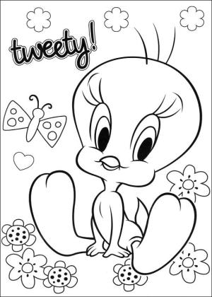 Tweety Kuş boyama sayfası,  coloring page, Tweety Looney Tunes, 