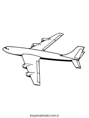 Uçak boyama sayfası – yaratıcılığı geliştirir, keyifli zaman