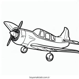 Uçak boyama sayfası – yaratıcılığı geliştirir, keyifli zaman