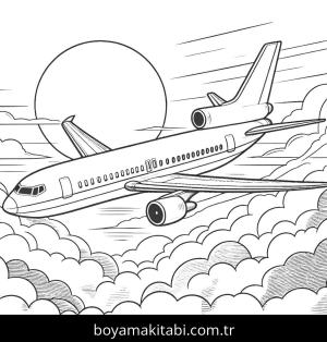 Uçak boyama sayfası,  coloring page, , 