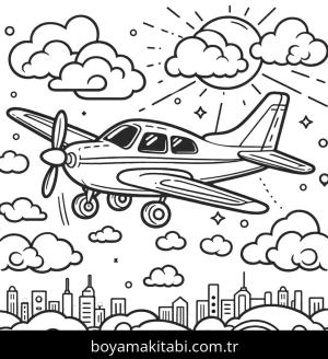 Uçak boyama sayfası,  coloring page, , 