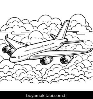 Uçak boyama sayfası,  coloring page, , 