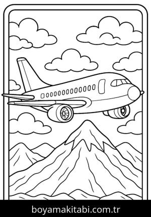Uçak boyama sayfası,  coloring page, , 