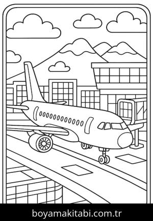Uçak boyama sayfası,  coloring page, , 