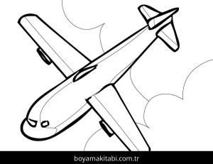 Uçak boyama sayfası – boyama çalışması, yaratıcılığı geliştirir