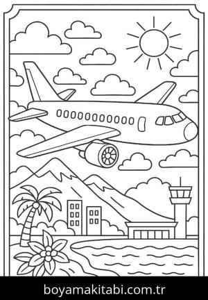 Uçak boyama sayfası,  coloring page, , 