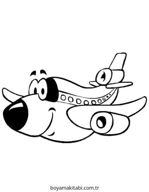 Uçak boyama sayfası – ücretsiz yazdır, boyama etkinliği