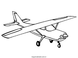 Uçak boyama sayfası – kolay boyama, eğitici aktivite