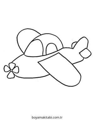 Uçak boyama sayfası – boyama çalışması, yaratıcılığı geliştirir