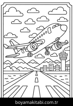 Uçak boyama sayfası,  coloring page, , 