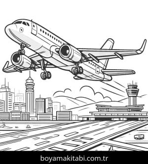 Uçak boyama sayfası,  coloring page, , 