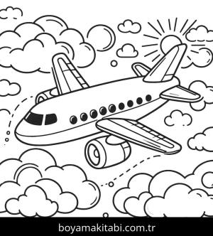 Uçak boyama sayfası,  coloring page, , 