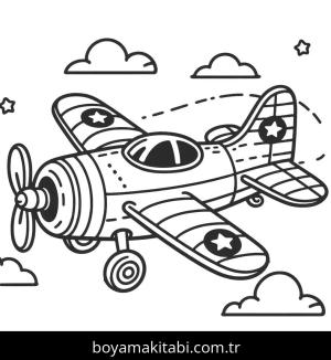 Uçak boyama sayfası,  coloring page, , 