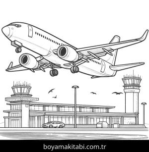Uçak boyama sayfası,  coloring page, , 
