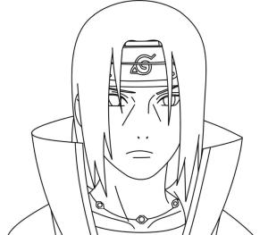 Uchiha Itachi boyama sayfası,  coloring page, Yakışıklı Yüz Itachi, 