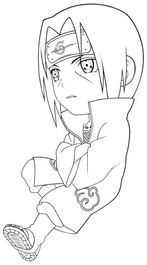 Uchiha Itachi boyama sayfası,  coloring page, Chibi Itachi, 