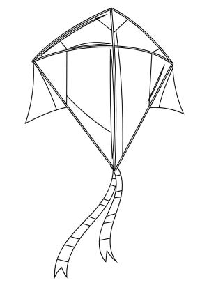 Uçurtma boyama sayfası,  coloring page, , Free Kite