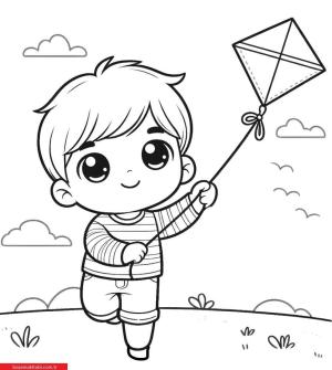 Uçurtma boyama sayfası, coloring page, ,