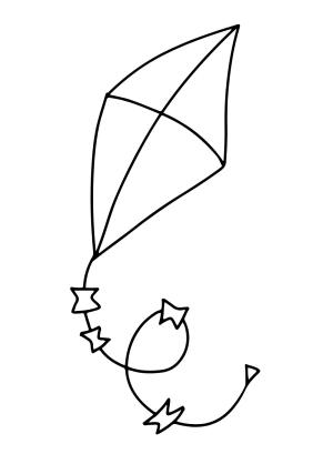 Uçurtma boyama sayfası,  coloring page, , Kite Drawing