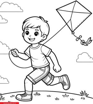 Uçurtma boyama sayfası, coloring page, ,