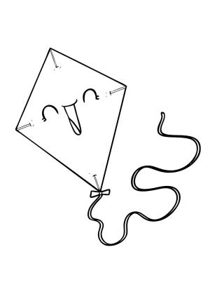 Uçurtma boyama sayfası,  coloring page, masalsı, kolay, ince çizgili