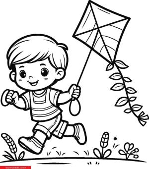 Uçurtma boyama sayfası, coloring page, ,