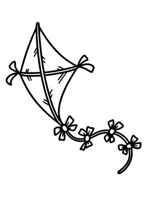 Uçurtma boyama sayfası,  coloring page, , Orange Kite