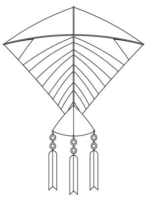 Uçurtma boyama sayfası,  coloring page, , Kite Printable