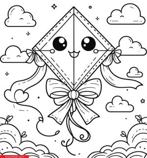 Uçurtma boyama sayfası, coloring page, ,