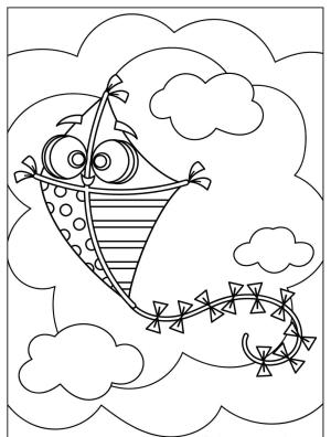 Uçurtma boyama sayfası,  coloring page, , Kite Kawaii
