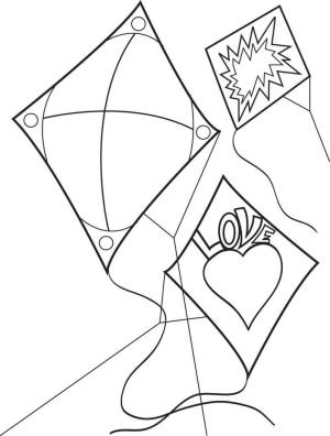 Uçurtma boyama sayfası,  coloring page, Temel Uçurtmalar, 